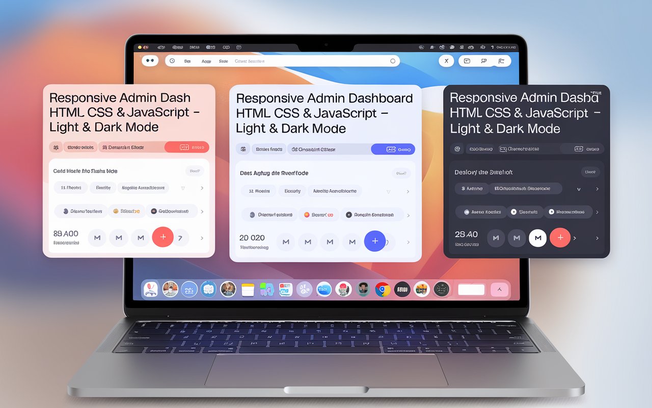 Responsive Admin Dashboard HTML CSS & JavaScript - Light & Dark Mode